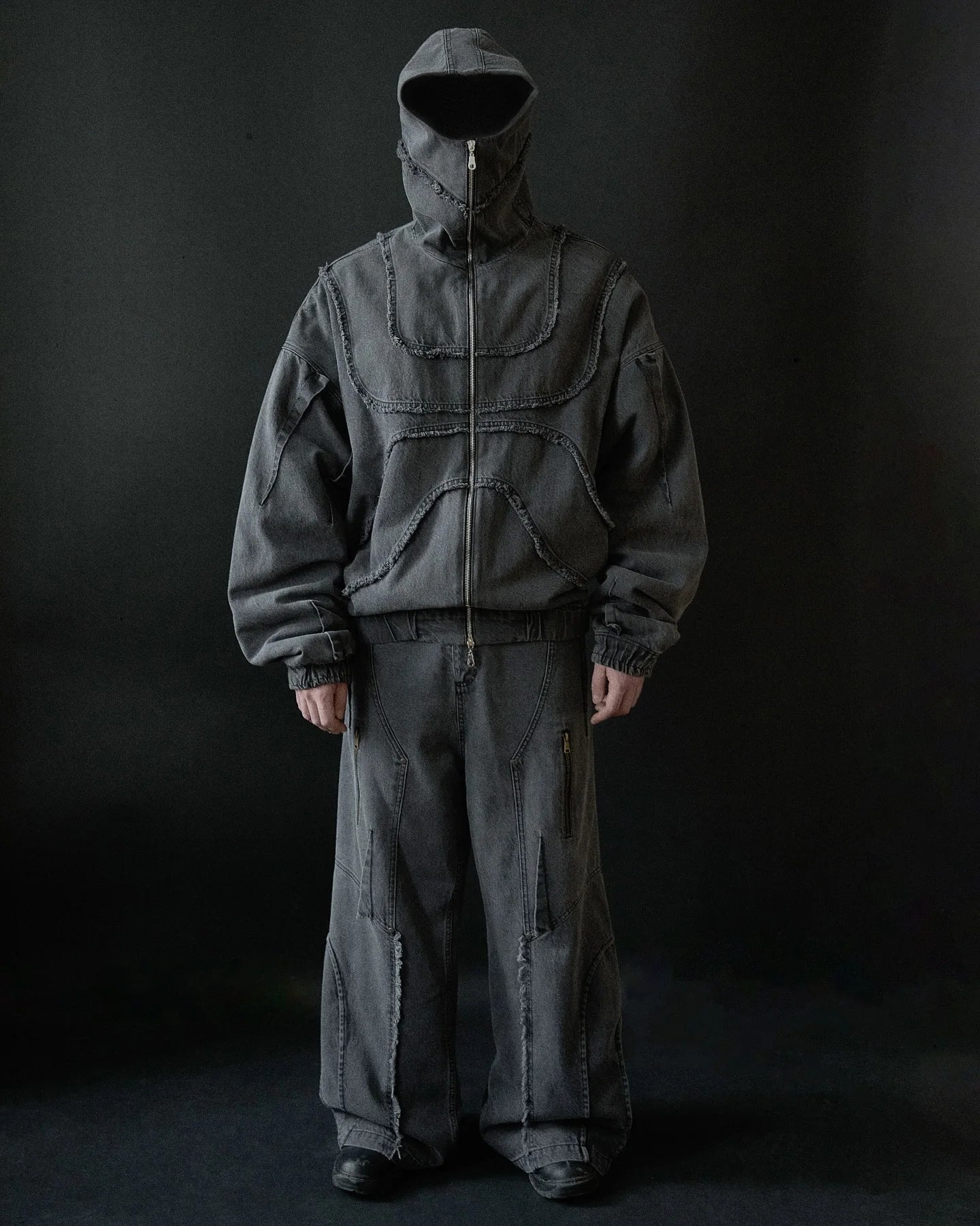 Y2K Denim Jacket American Splicing Style Gothic Vintage Trend Unisex Streetwear Punk High Street Oversized Leisure Zip Up Hoodie