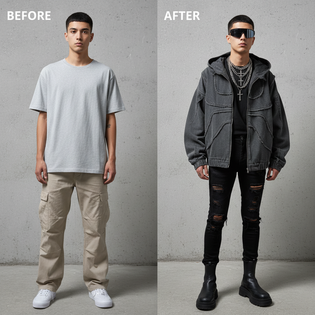 Y2K Denim Jacket American Splicing Style Gothic Vintage Trend Unisex Streetwear Punk High Street Oversized Leisure Zip Up Hoodie